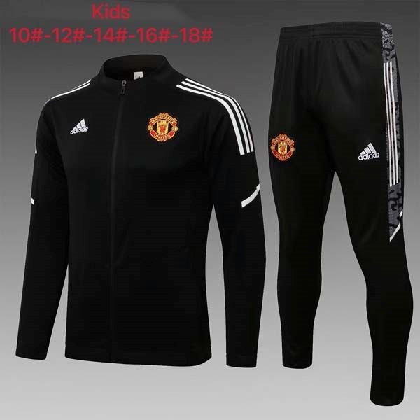 Kinder Trainingsanzug Manchester United 2022 Schwarz